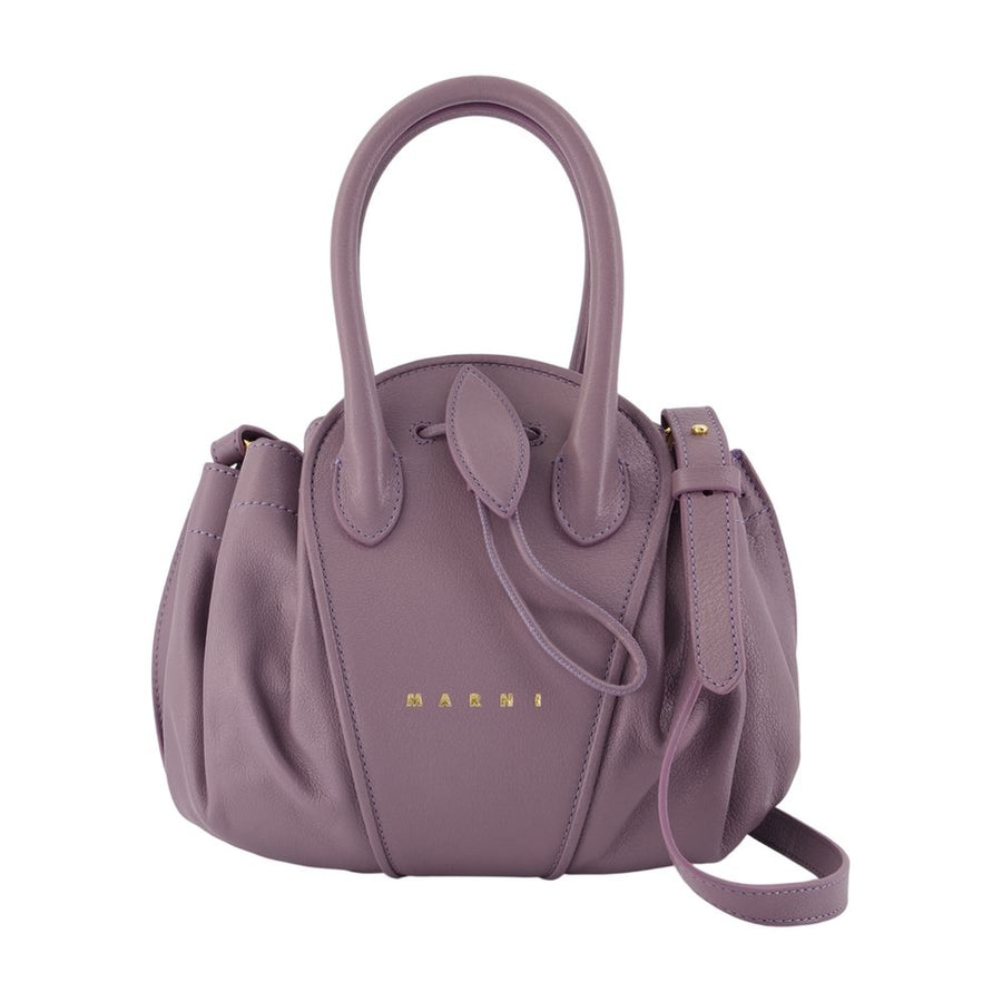 Marni calfskin shoulder bag in purple