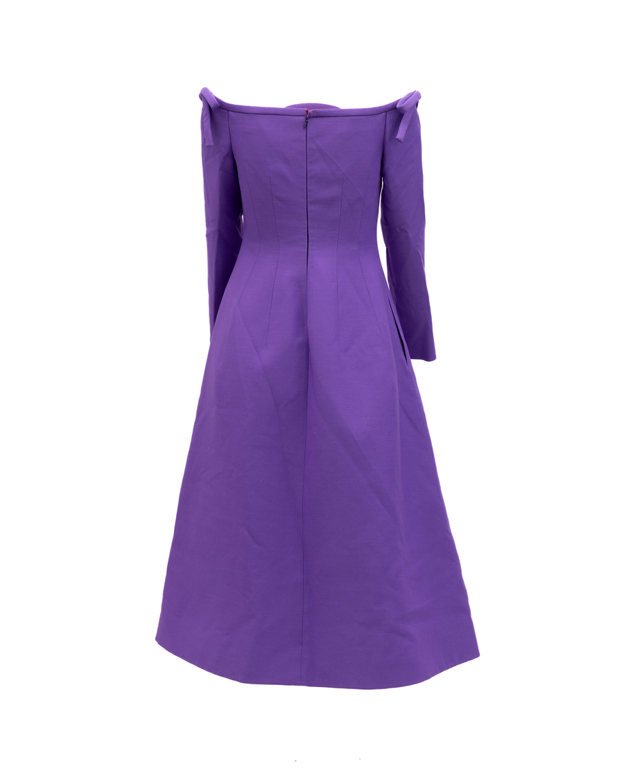 Purple Off-Shoulder Dress