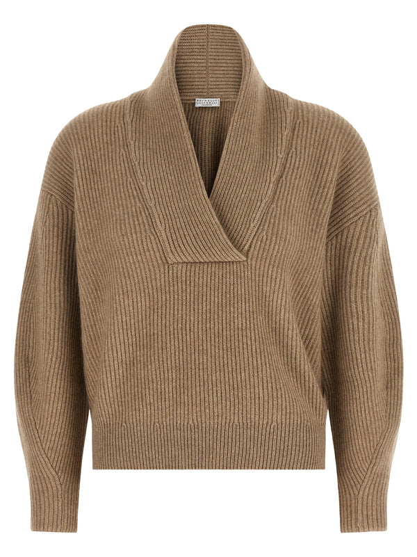 Beige Cashmere Cardigan Clothing