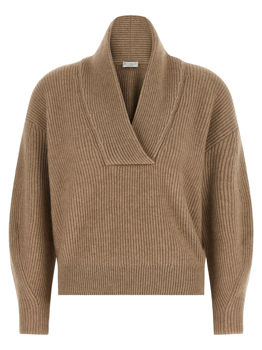Beige Cashmere Cardigan Clothing
