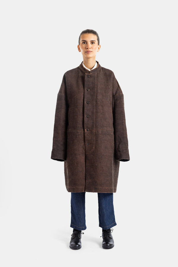 Cottle Linen coat in black