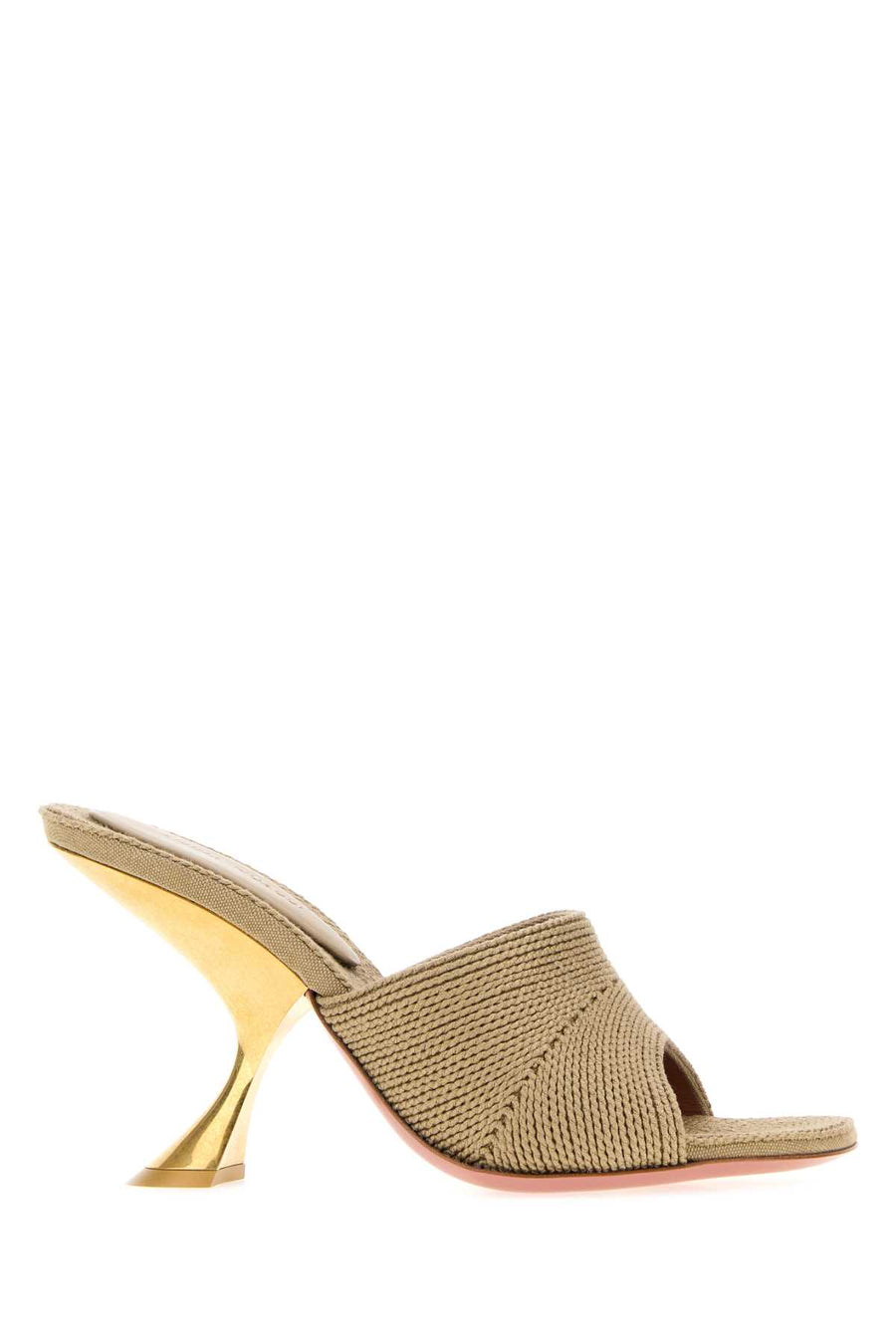 Amina Muaddi Woven Exterior: 100% Fabric mule in beige