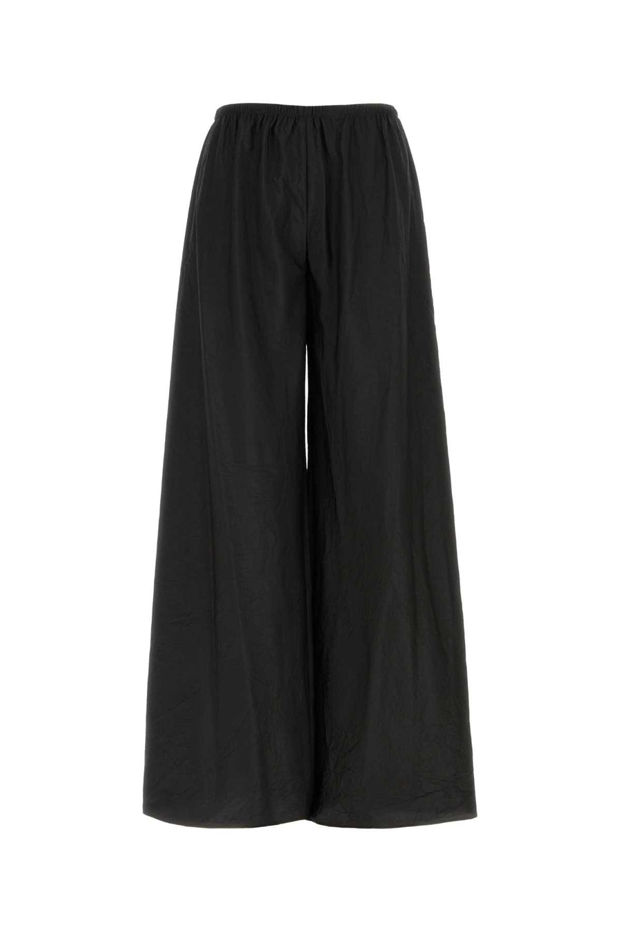 Black Silk Gala Wide-Leg Pant Exterior: Pantaloni