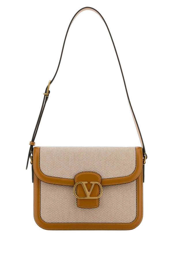 Valentino Garavani Exterior: 100% Fabric shoulder bag in beige