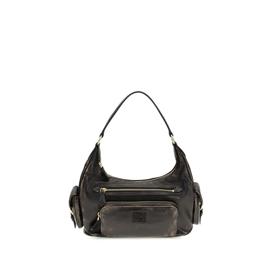 Miu Miu 100% Calf Leather Bos Taurus shoulder bag in brown