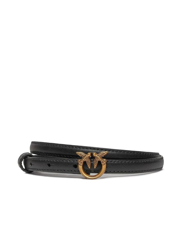Pinko Belt Black Cowhide | Accessory: Zinc Accessories /
