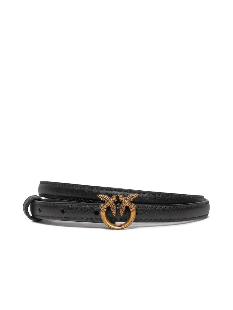 Pinko Belt Black Cowhide | Accessory: Zinc Accessories /