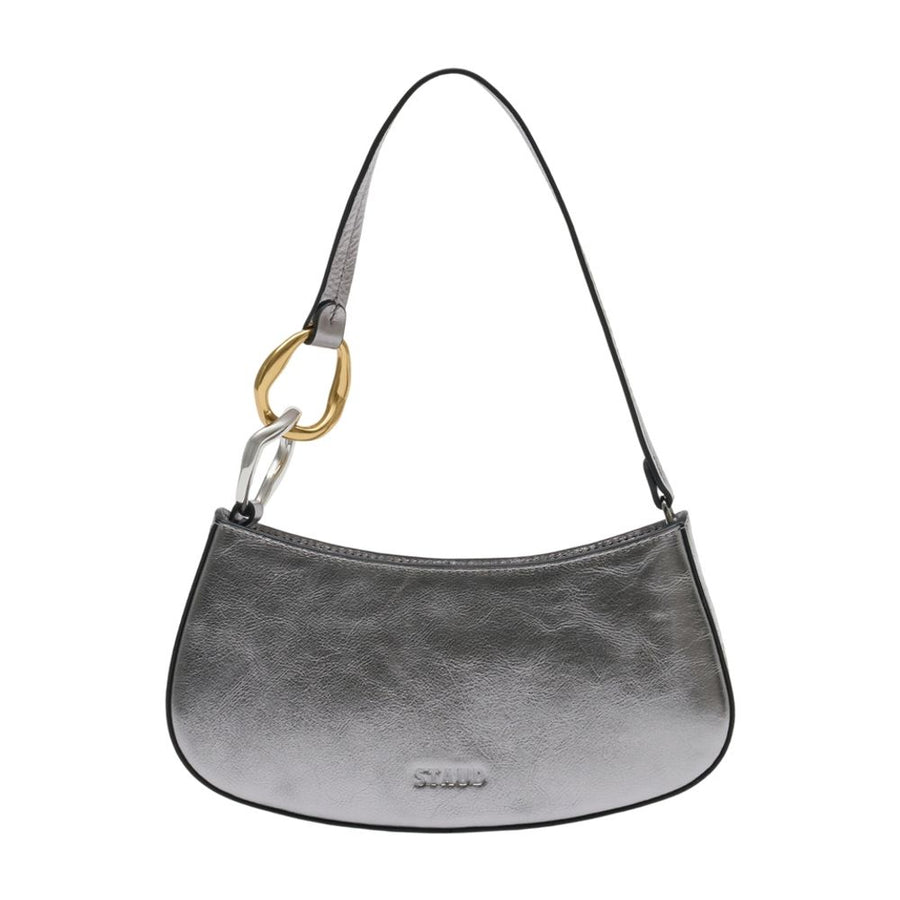 Staud Calfskin shoulder bag in silver