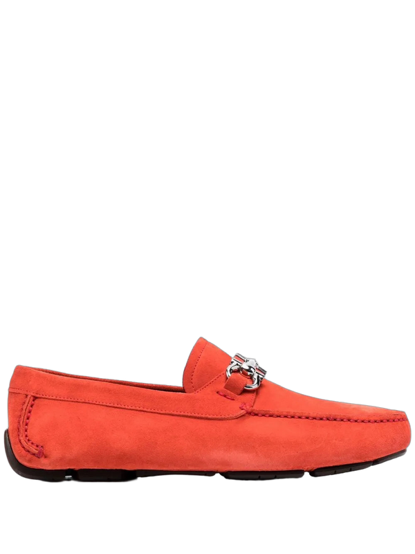 Ferragamo Calf suede loafer in red