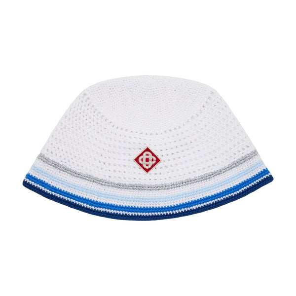 Casablanca A-SS26-HAT-110-01 cotton bucket hat in white