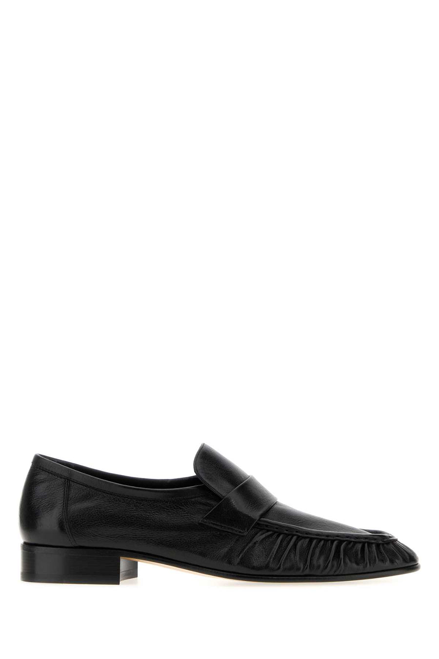 Black Leather Soft Loafers Mocassini