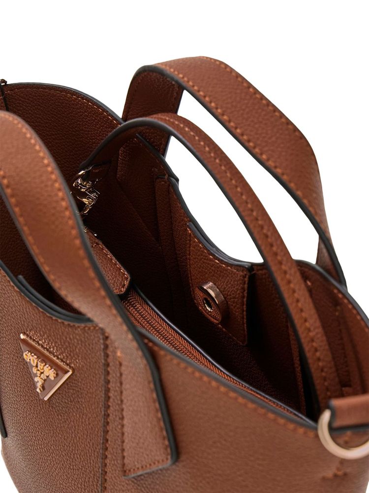 Guess 100% Polyurethane tote bag in cognac