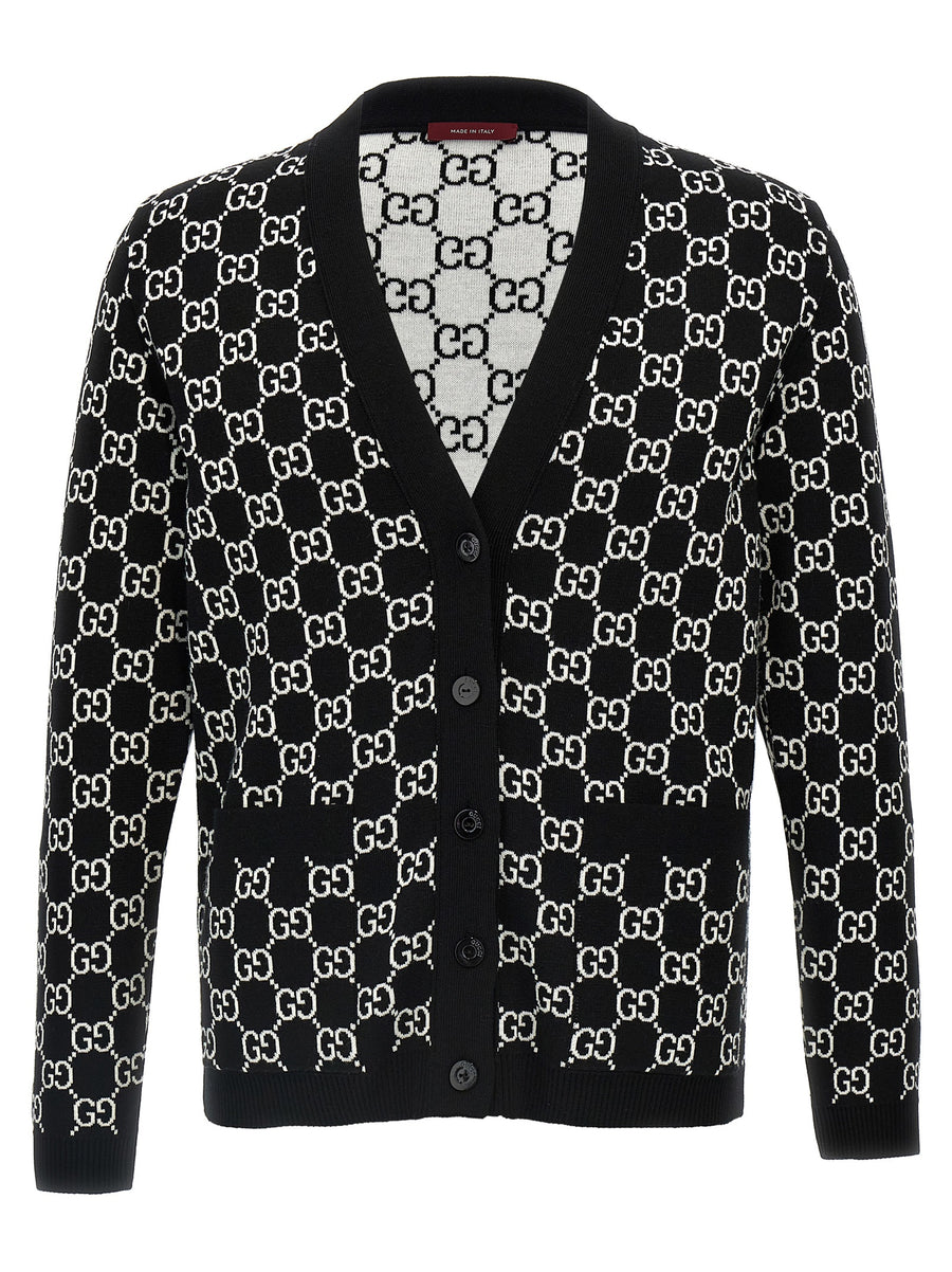 Gucci 100% wool cardigan in black