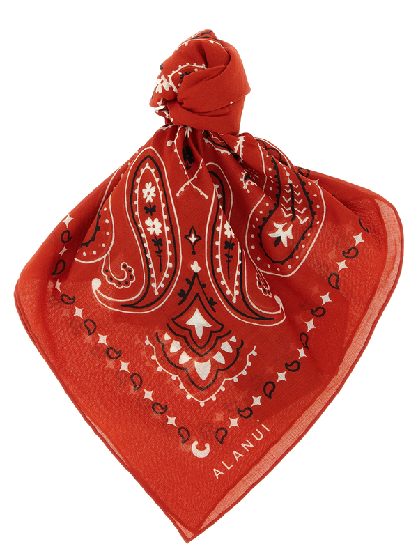 Alanui 100% Cotton scarf in red