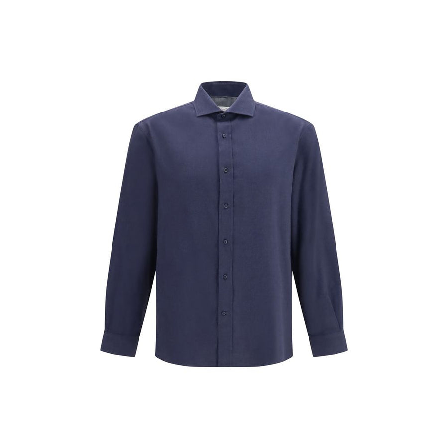 Brunello Cucinelli 61% Cotton shirt in navy