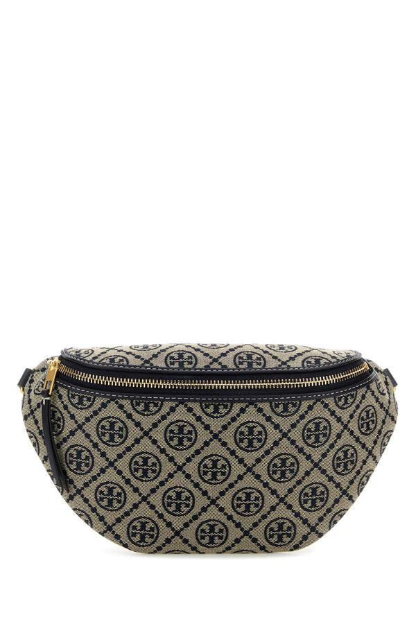 Tory Burch Exterior: 100% Fabric; Lining: 100% Fabric; Finishing: Golden metal belt bag in navy