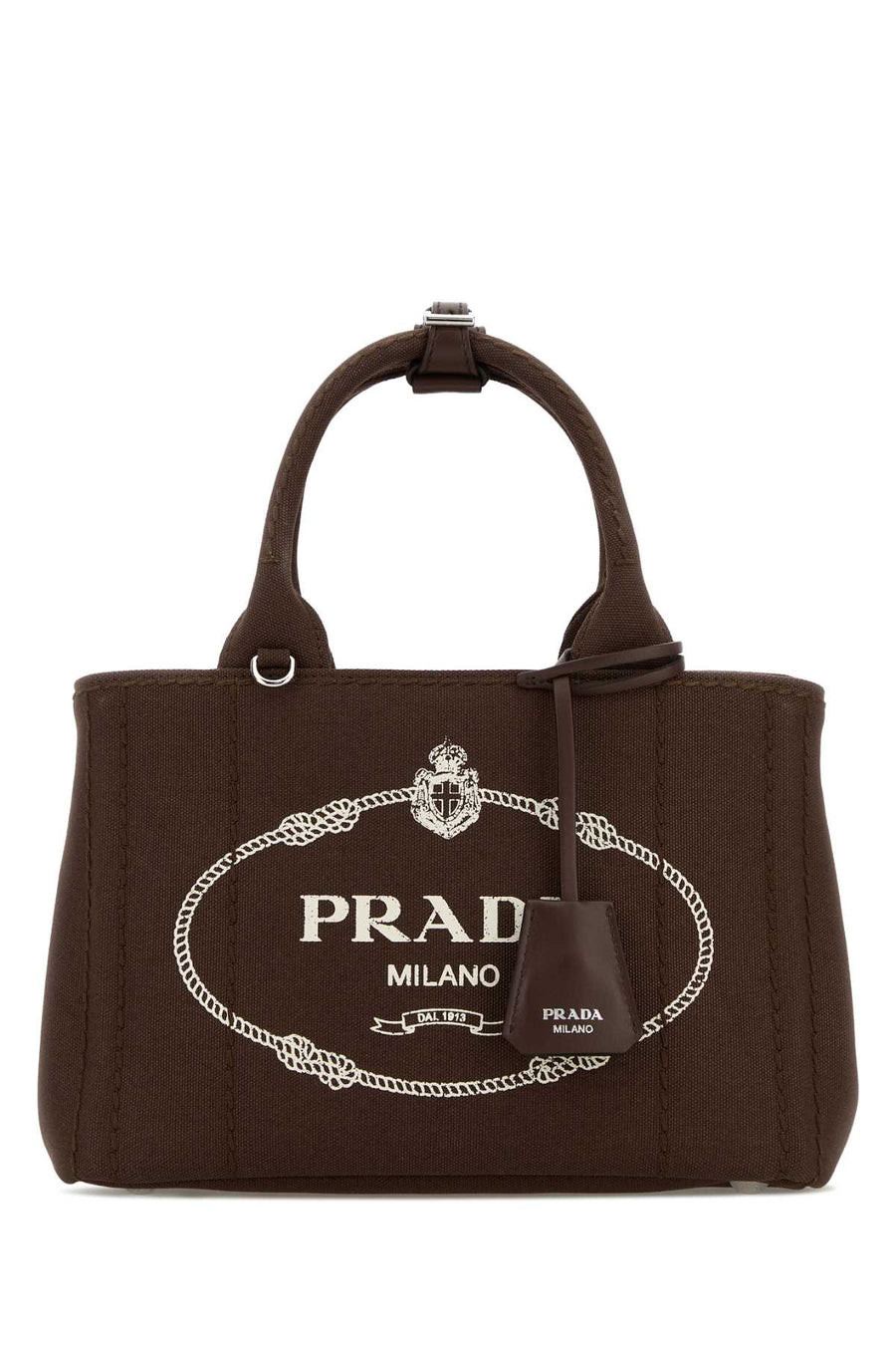 Prada Exterior: 100% Fabric tote bag in brown