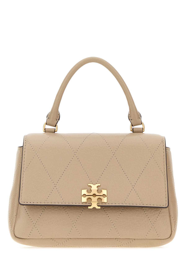 Cappuccino Leather Mini Charlie Handbag Softcement Borse A Mano