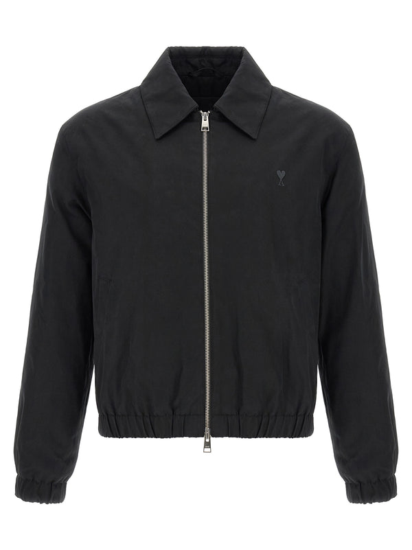 Black Cotton Bomber Clothing