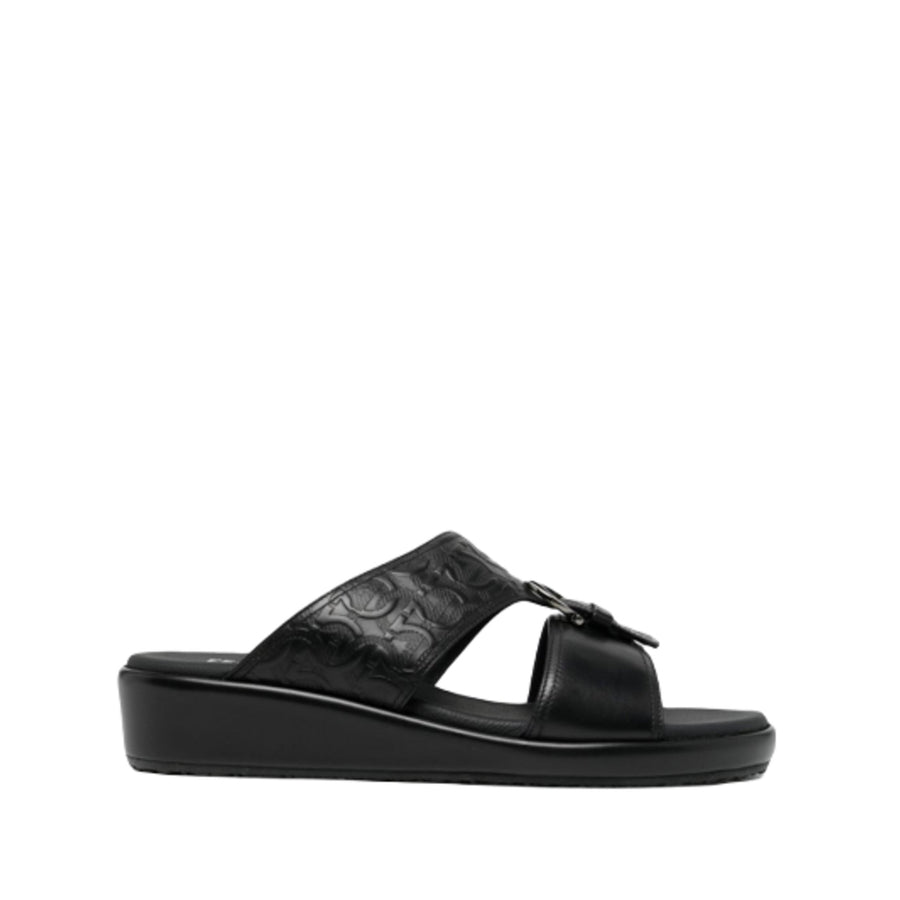 Ferragamo Leather sandal in black