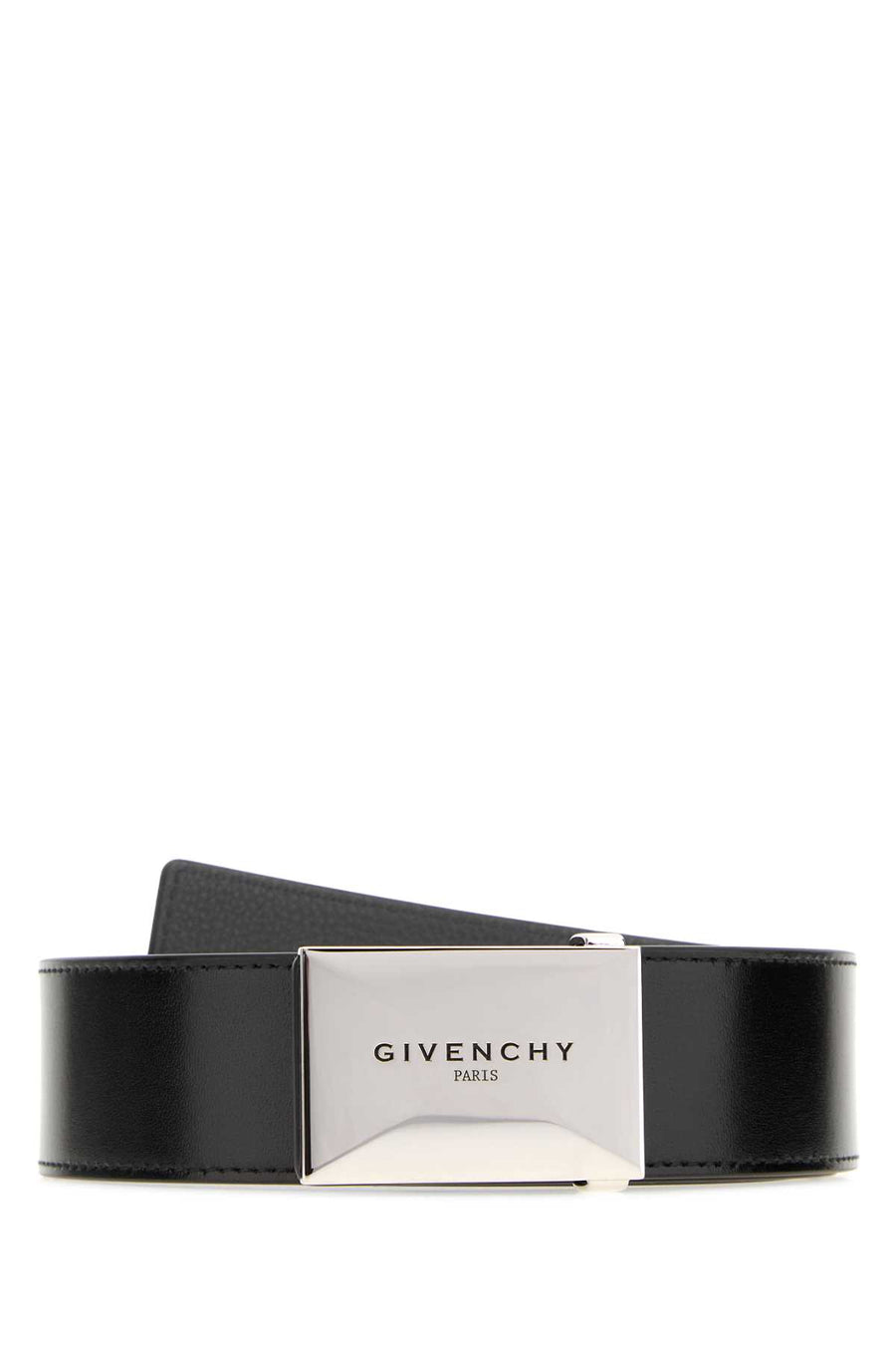 Givenchy Plaque Exterior: 100% Calf; Finishing: Silver metal belt in black