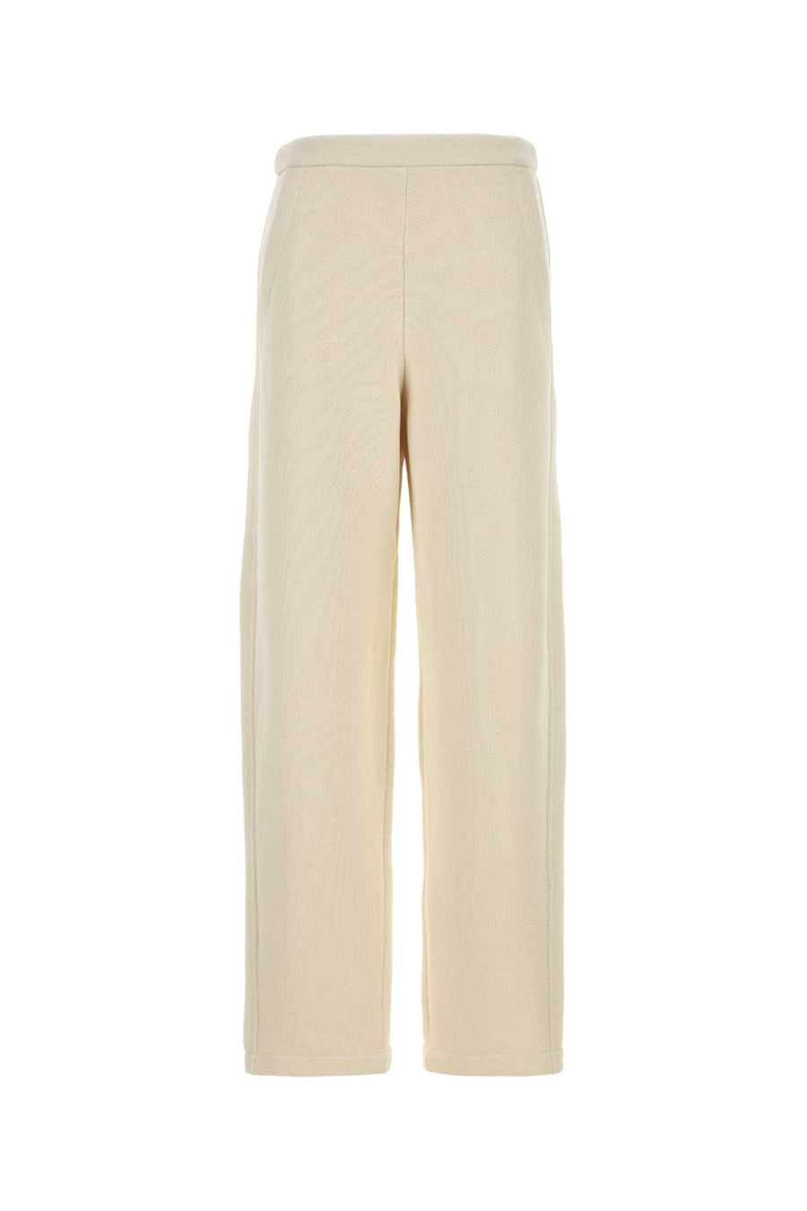 Max Mara 91% Cotton trousers in beige