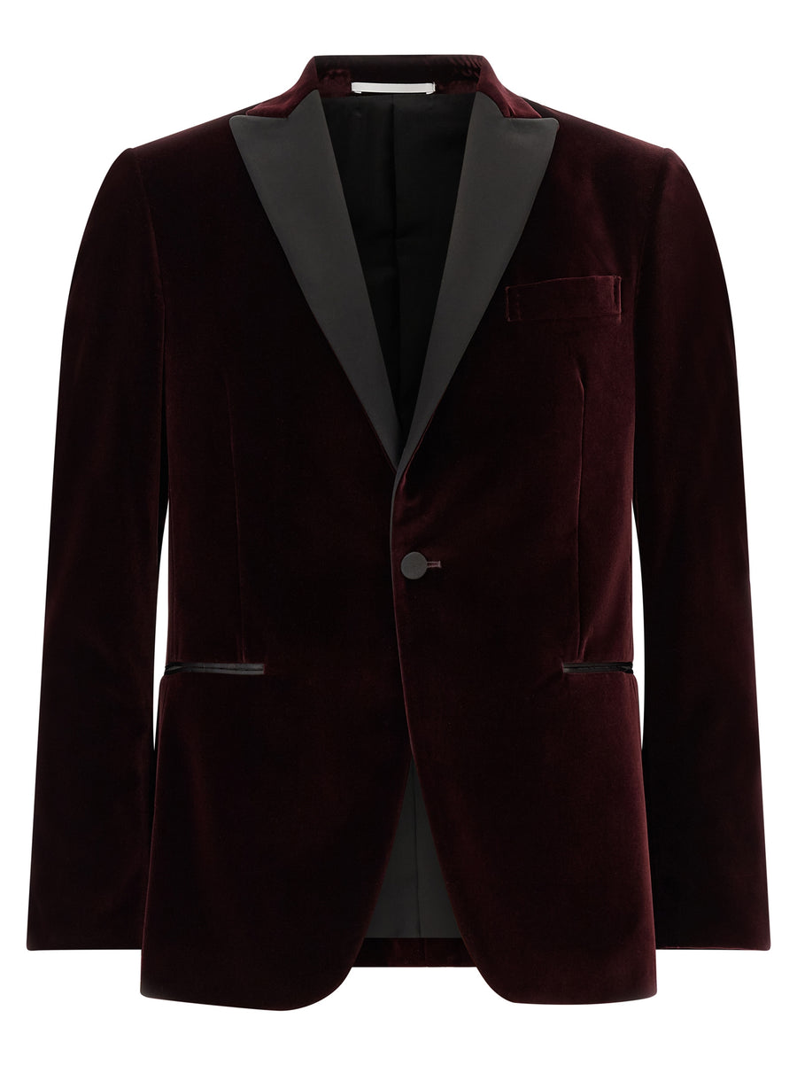 Pal Zileri 100% cotton blazer in burgundy
