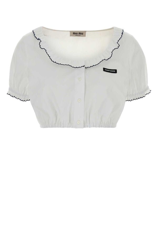 Miu Miu 100% Cotton blouse in white