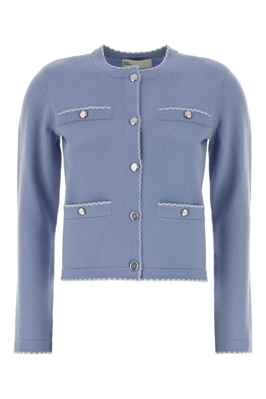 Tory Burch Wool 92% Wool cardigan in blue