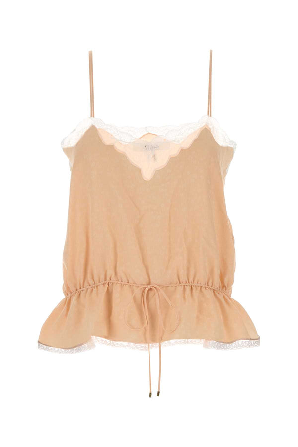 Chloé 100% Silk tank top in pink