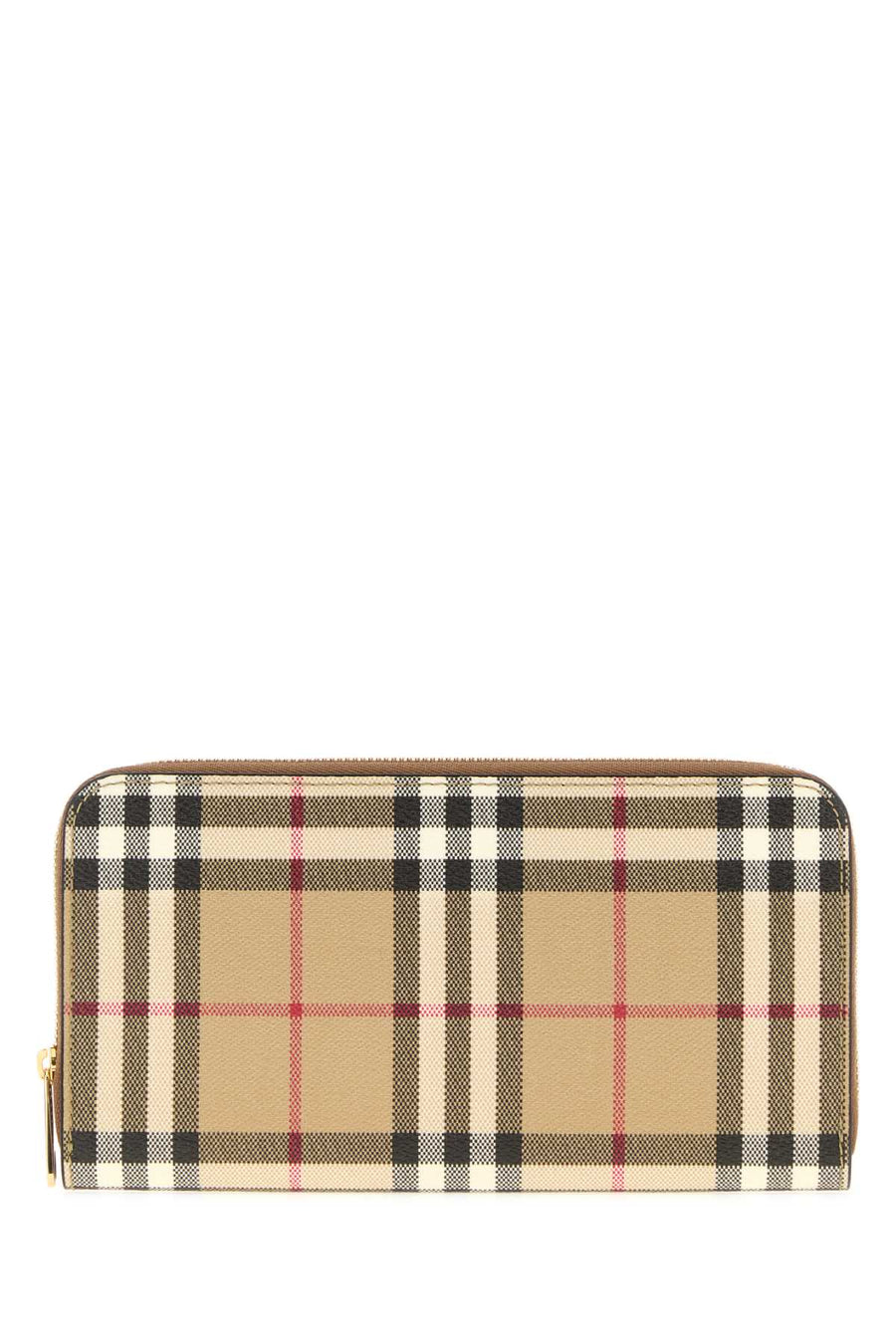 Printed Canvas Wallet Vntgchkbriarbrown Portafogli