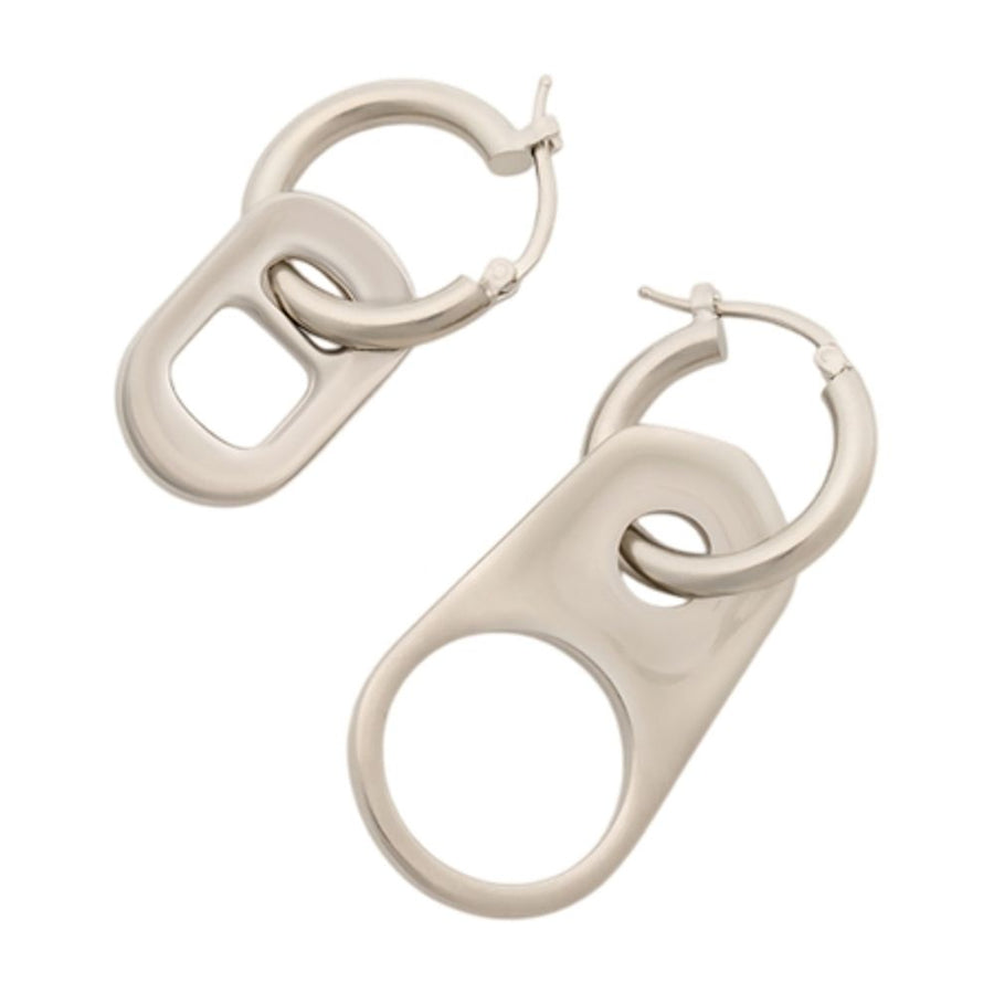 MM6 Maison Margiela metal earrings in silver