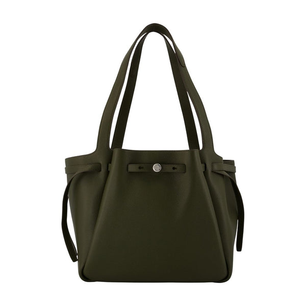Romy Shopper Bag - Tory Burch Leather Green Calfskin / Totes-shopping-bags