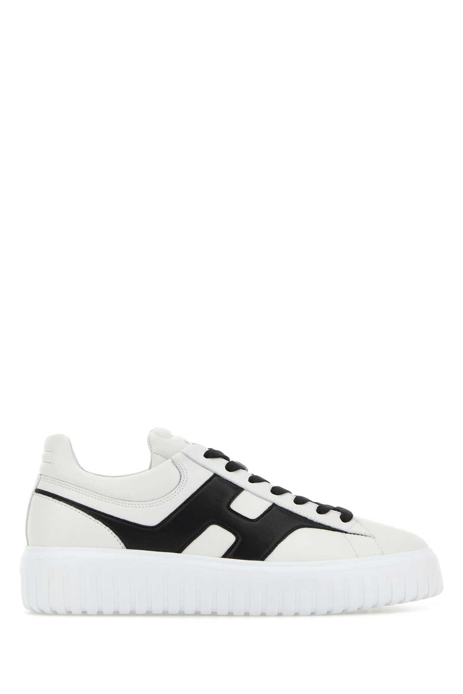 Hogan Allacciato Exterior: 100% Leather sneaker in white