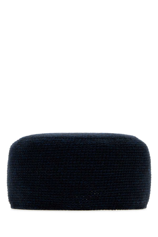 Midnight Blue Cashmere Perleaf Hat Darknavymelange Exterior: Cappelli