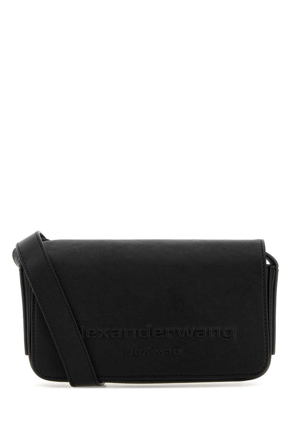Alexander Wang Flap Exterior: 100% Leather; Lining: 100% Fabric; Finishing: Silver metal crossbody bag in black
