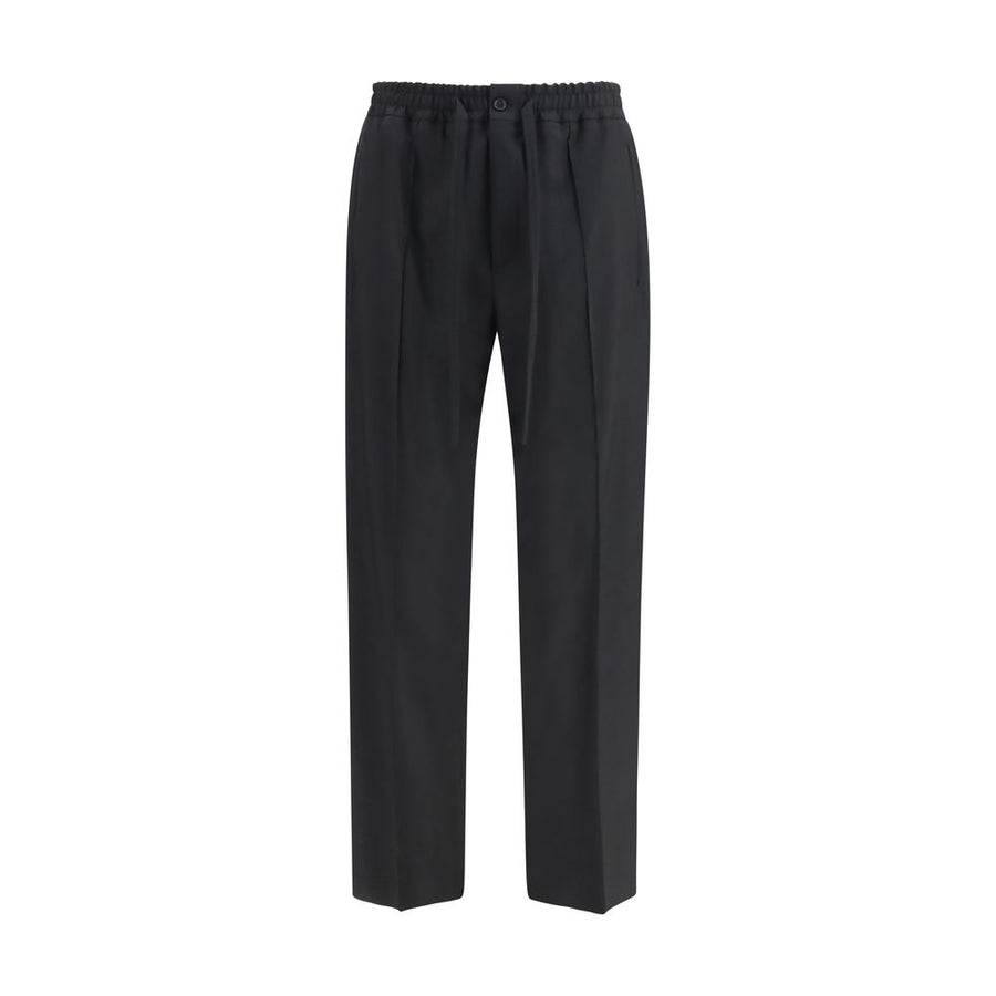 Black Cotton Chino Pants