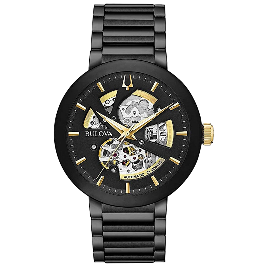 Bulova Stainless steel case watch in black