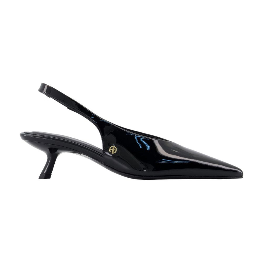 Anine Bing calfskin heel in black