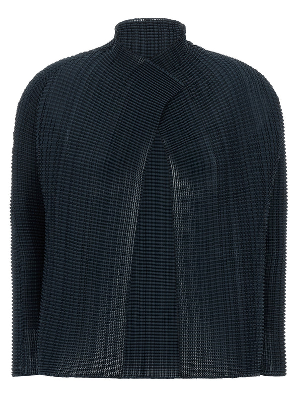 Blue Polyester Cardigan Clothing
