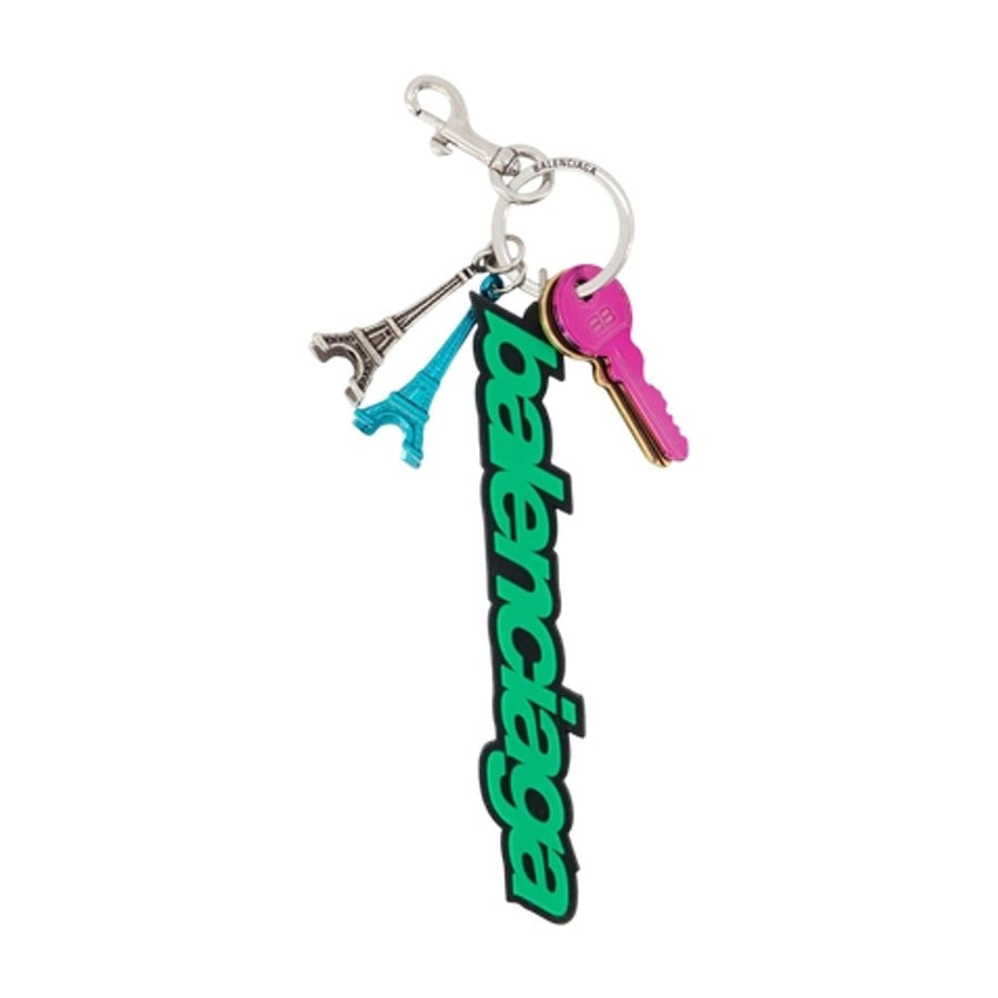 Biker B.logo Keychain - Balenciaga Acrylic Green Accessories / Keychains
