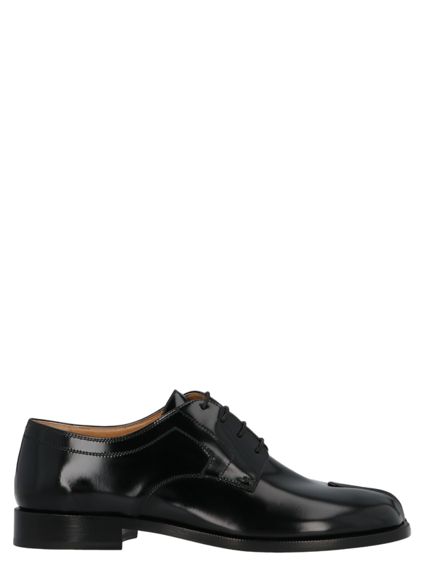 Maison Margiela 100% calf leather oxford in black