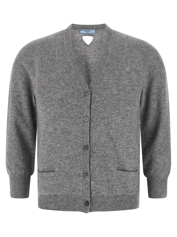 Gray Cashmere Cardigan Clothing