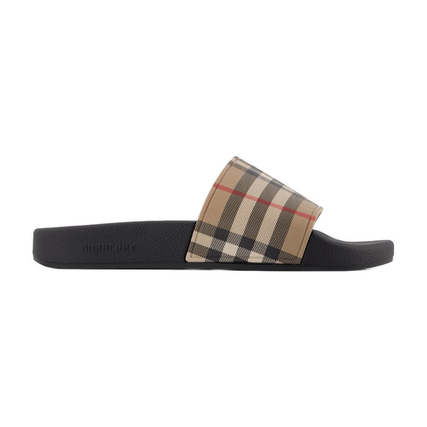 Burberry Synthetic slide sandal in beige