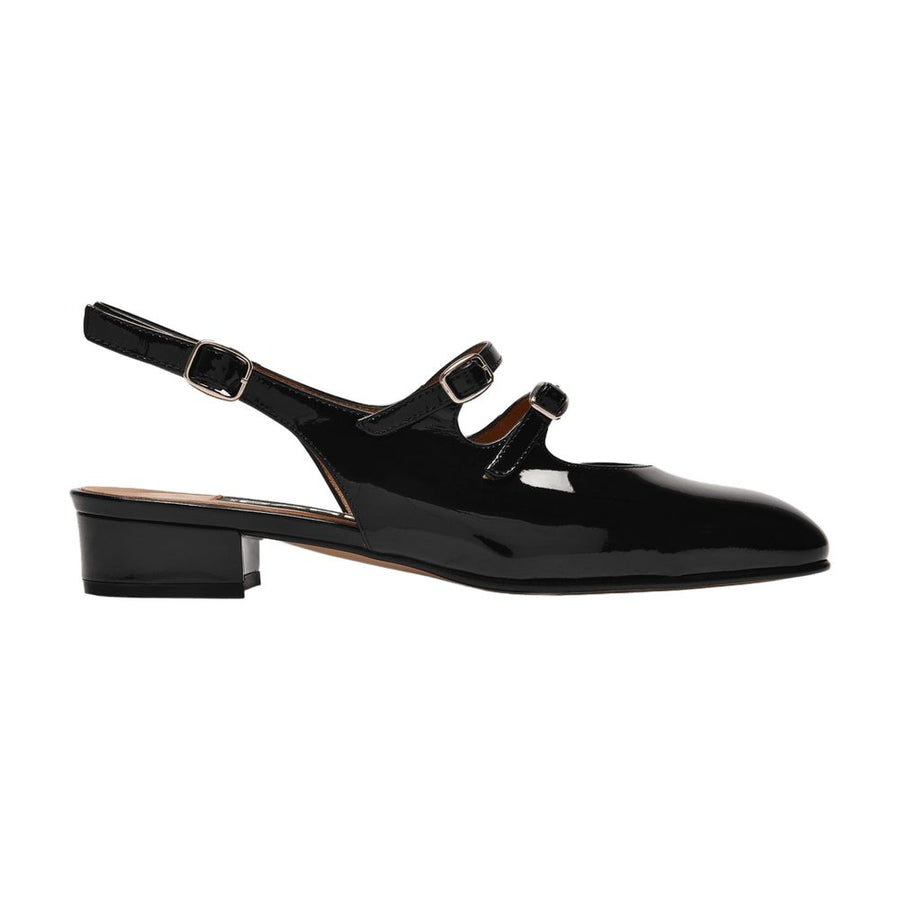 Carel calfskin mary jane flat in black