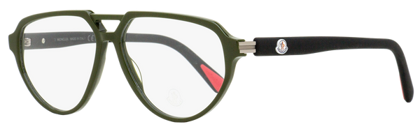 Moncler Pilot Eyeglasses Ml5162 096 Green-Black 57mm Green/black Plastic (acetate)