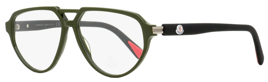 Moncler Pilot Eyeglasses Ml5162 096 Green-Black 57mm Green/black Plastic (acetate)