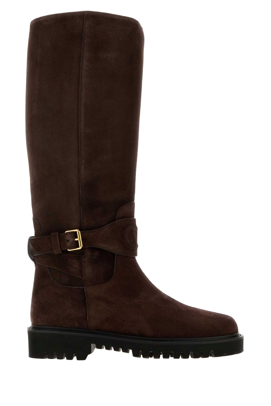 Brown Suede Vlogo Signature Boots Ebonybrown Stivali