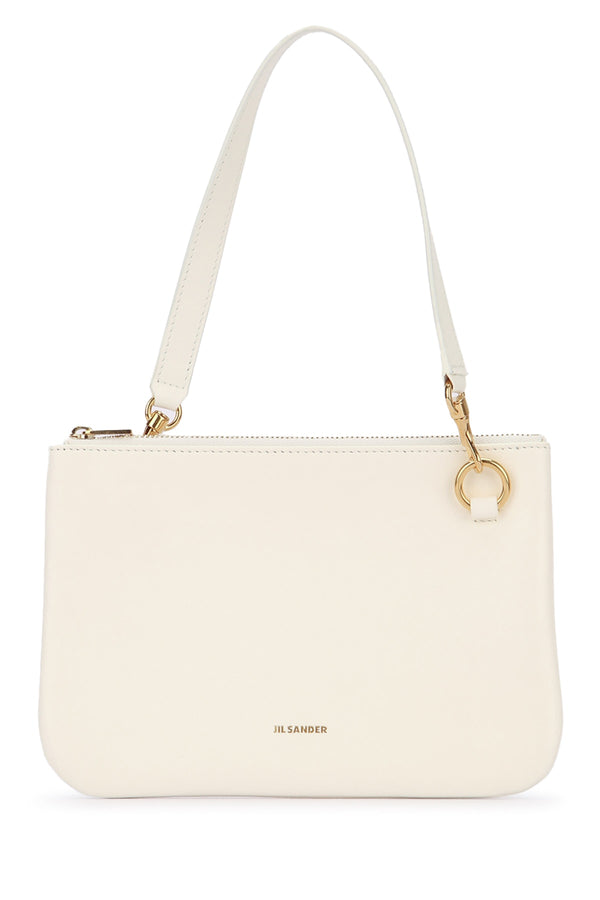 Jil Sander Leather shoulder bag in beige