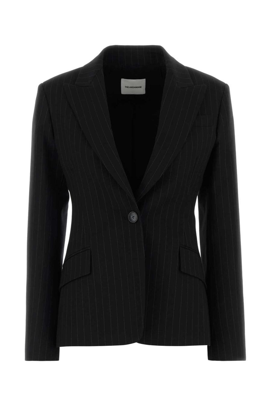 Embroidered Stretch Cotton Blend Bianca Blazer Blackwhite Giacche E Gilet